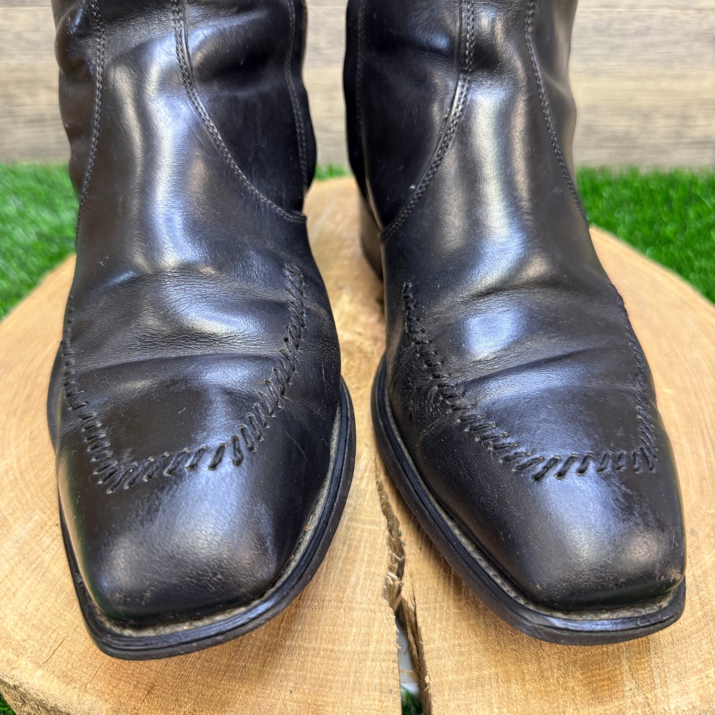 Wrangler Men - Size 10EE - Vintage Black Ankle Zipper Boots Style 45719