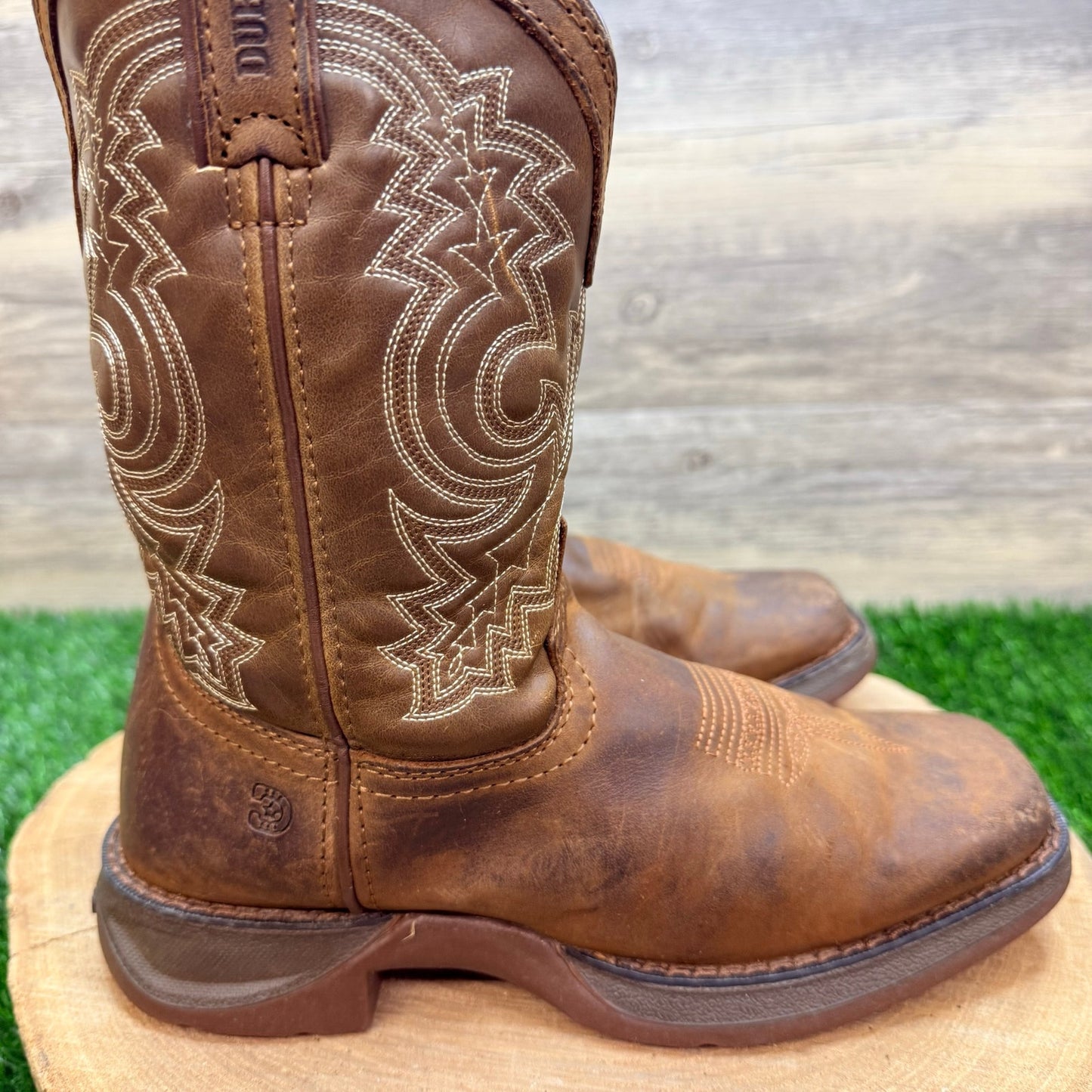 Durango Youth - Size 3.5M - Brown Square Toe Boots DBT0239Y