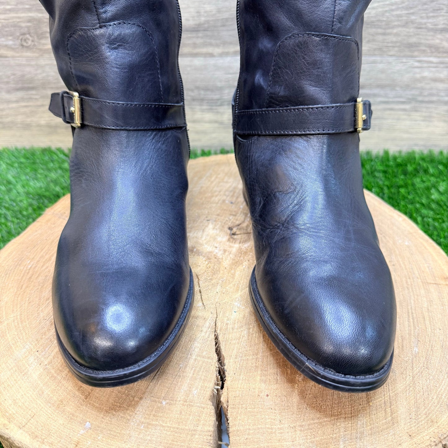 Lauren Women - Size 8B - Black Harness Riding Boots Marion