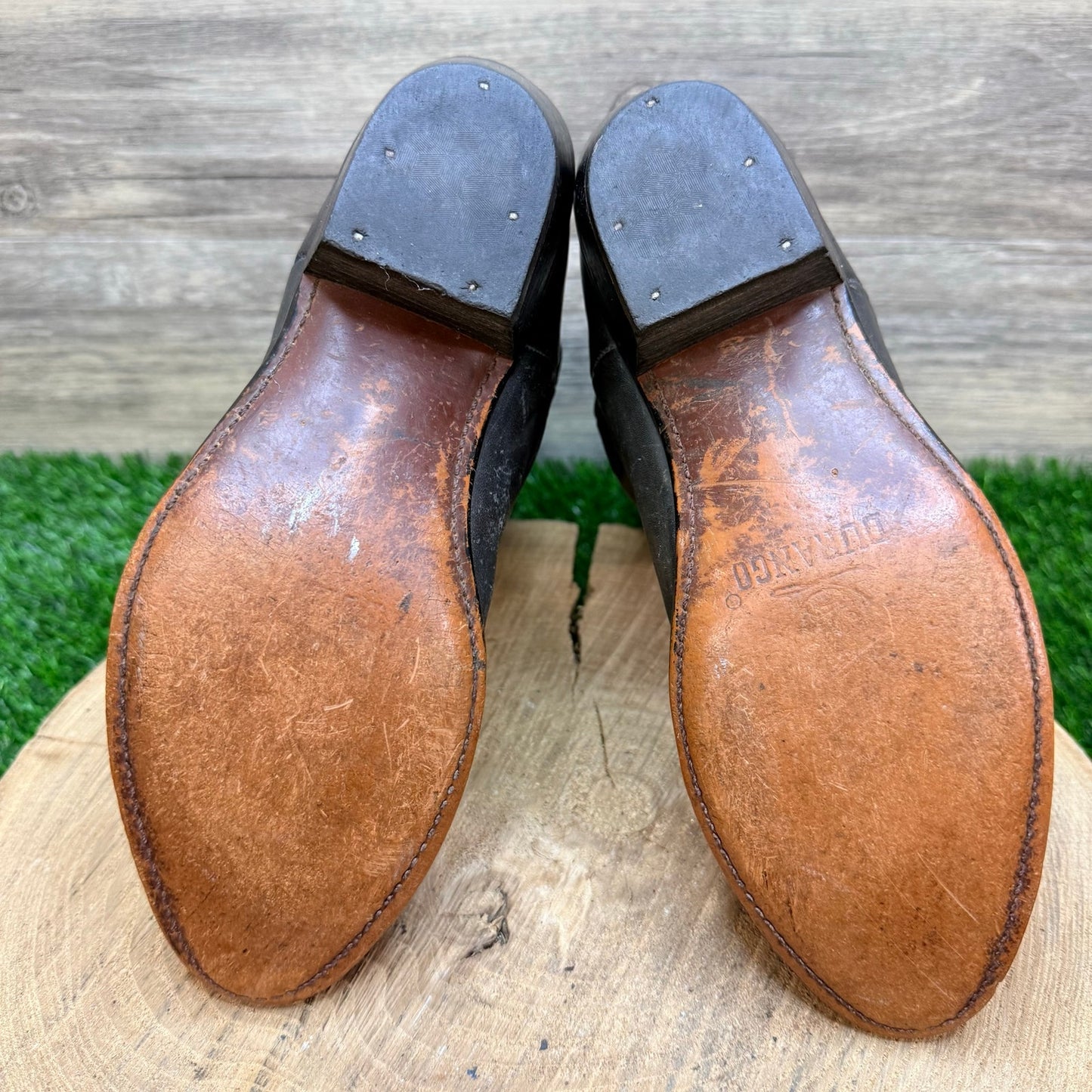 Durango Women - Size 7M - Vintage Black Toe Plate Western Cowboy Boots RP540