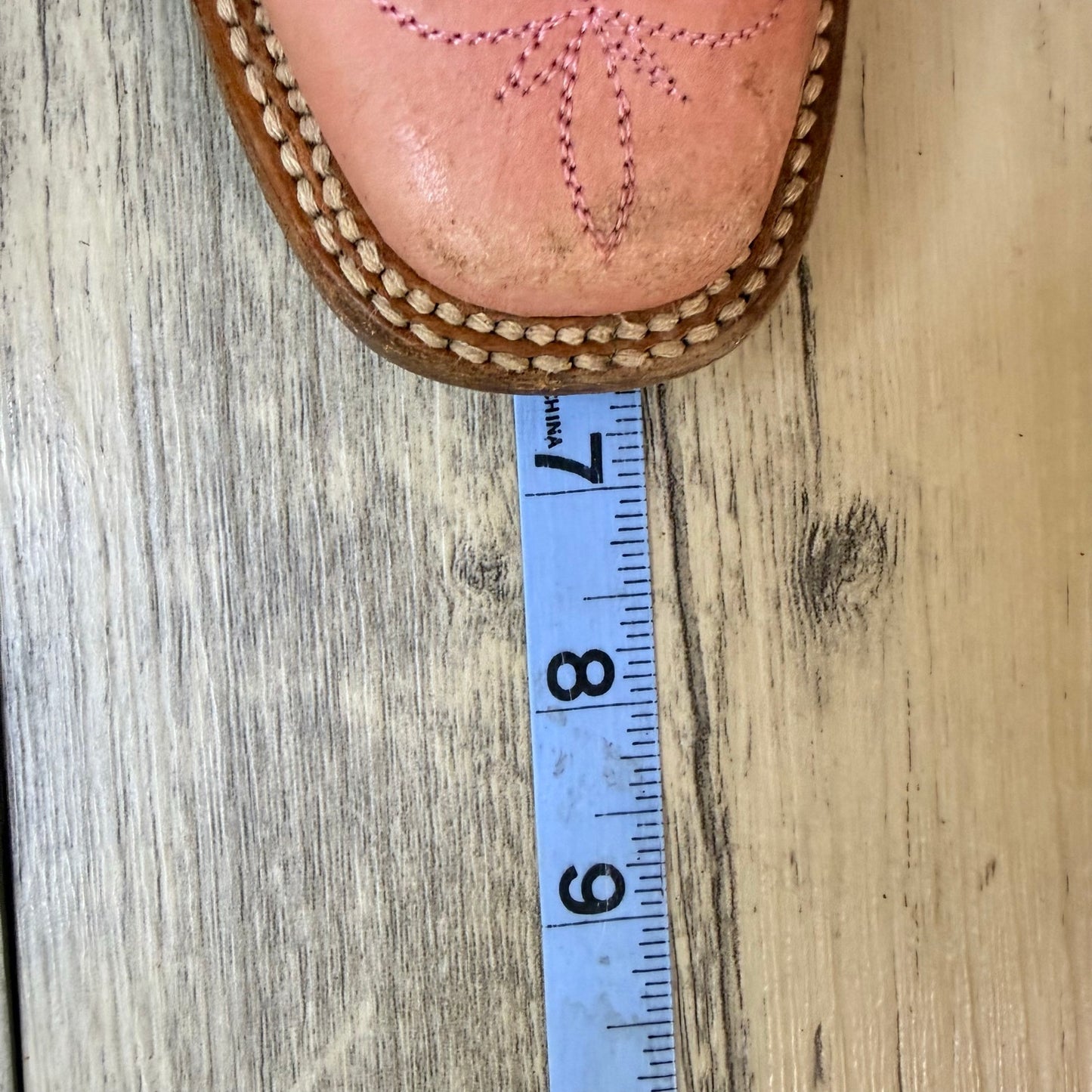 Blackstone Youth - Size 5 - Pink Horseshoe Western Cowboy Boots 463