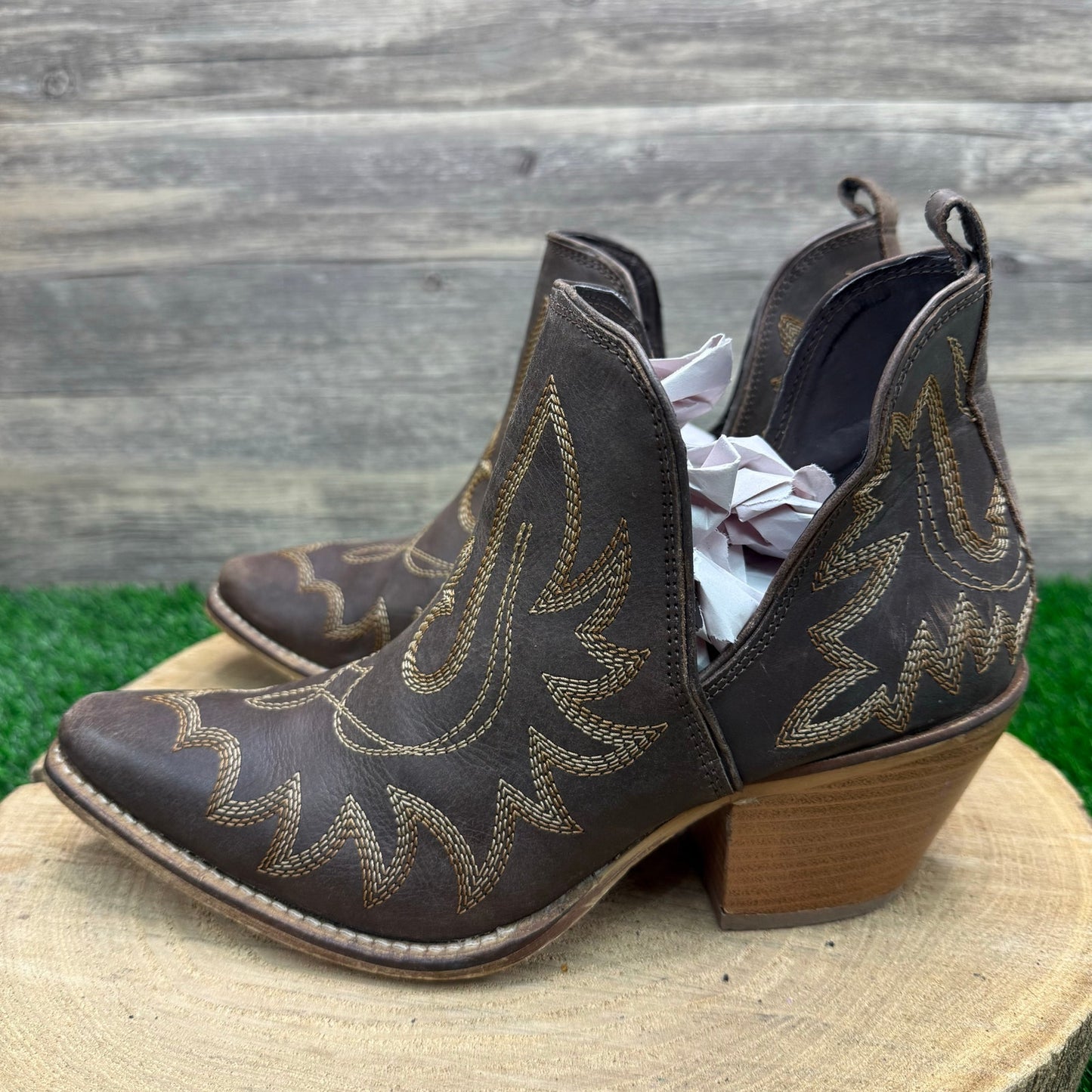 Myra Women - Size 8 - Brown Coffee Ankle Boots