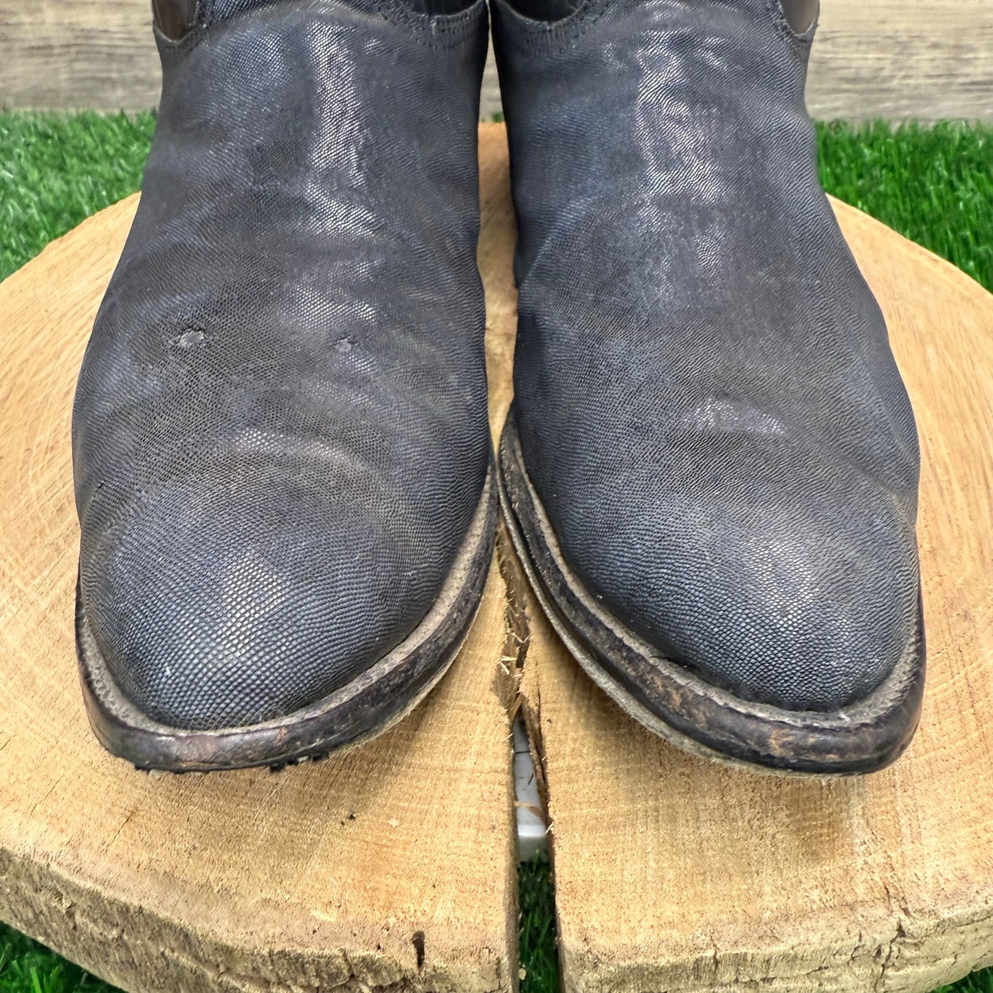 Nocona Men - Size 12B - Vintage Black Exotic Skin Cowboy Boots Style 2501 37 403