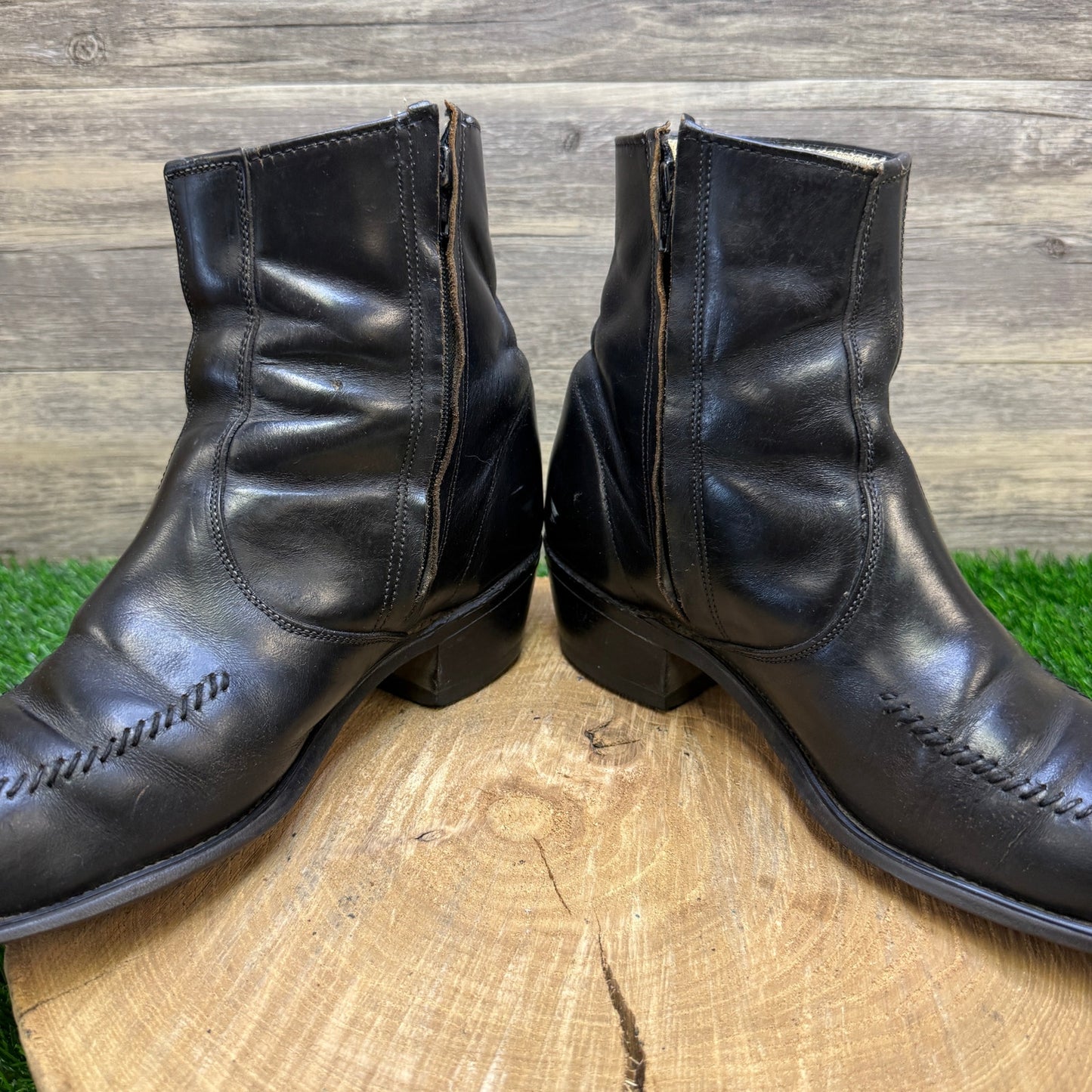 Wrangler Men - Size 10EE - Vintage Black Ankle Zipper Boots Style 45719