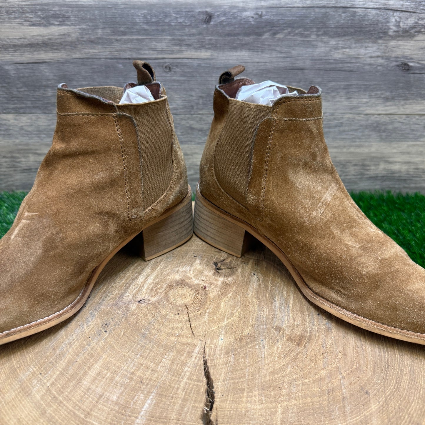 Crevo Women - Size 7.5 - Chestnut Suede Ankle Boots