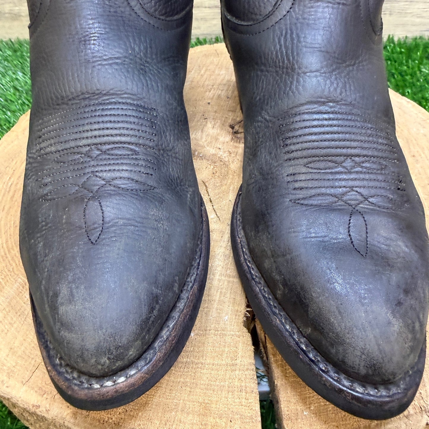 Tony Lama Men - Size 8.5D - Vintage Black Vaquero Western Cowboy Boots VM7013