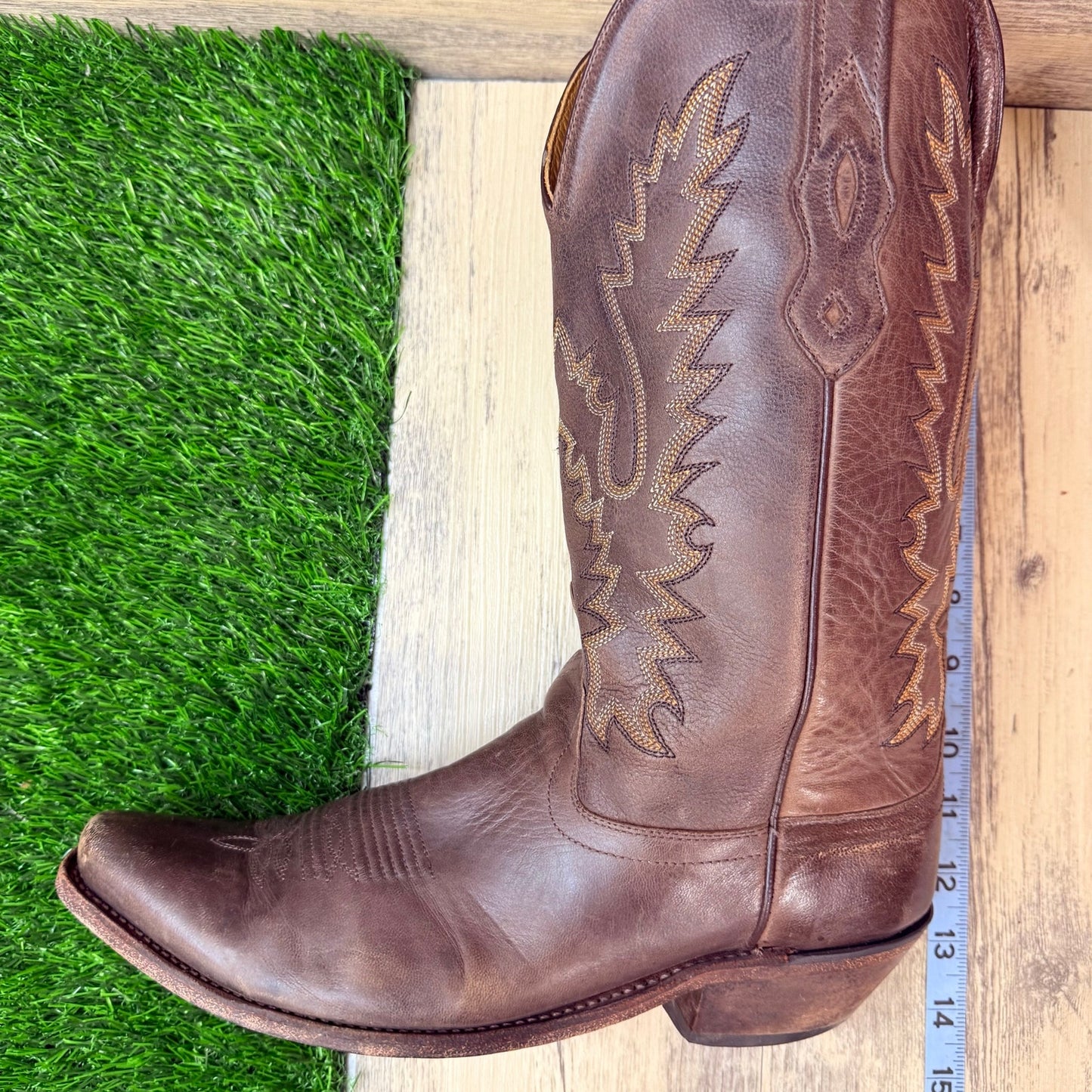 Old West Women - Size 10 - Brown Snip Toe Western Cowboy Boots LF1534