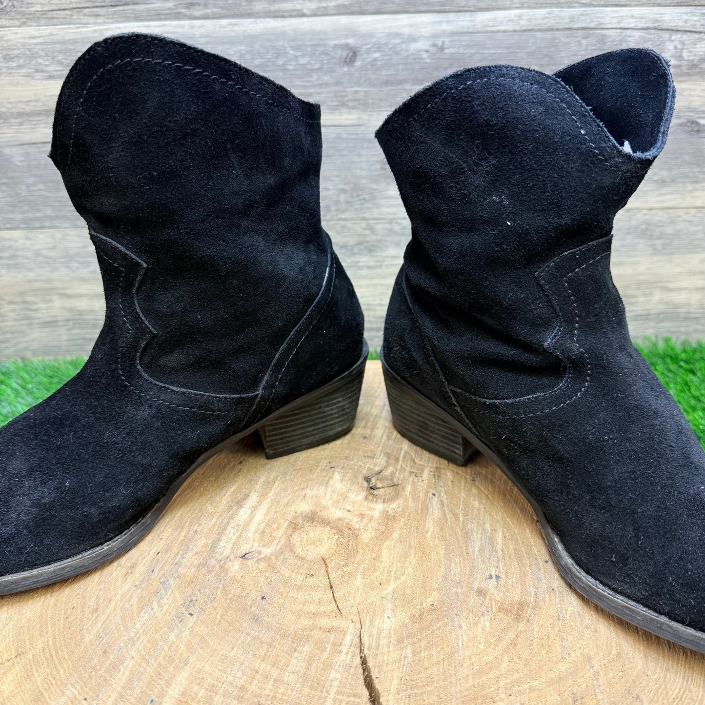Naughty Monkey - Size 8.5 - Black Suede Ankle Boots NMW1233