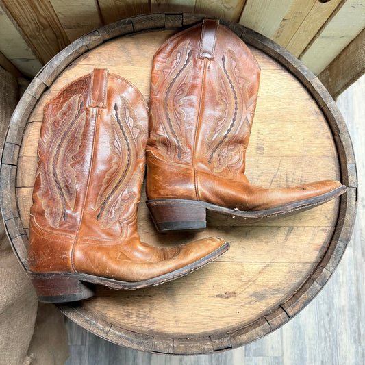 Justin Men - Size 8.5EE - Tan Western Cowboy Boots 2421