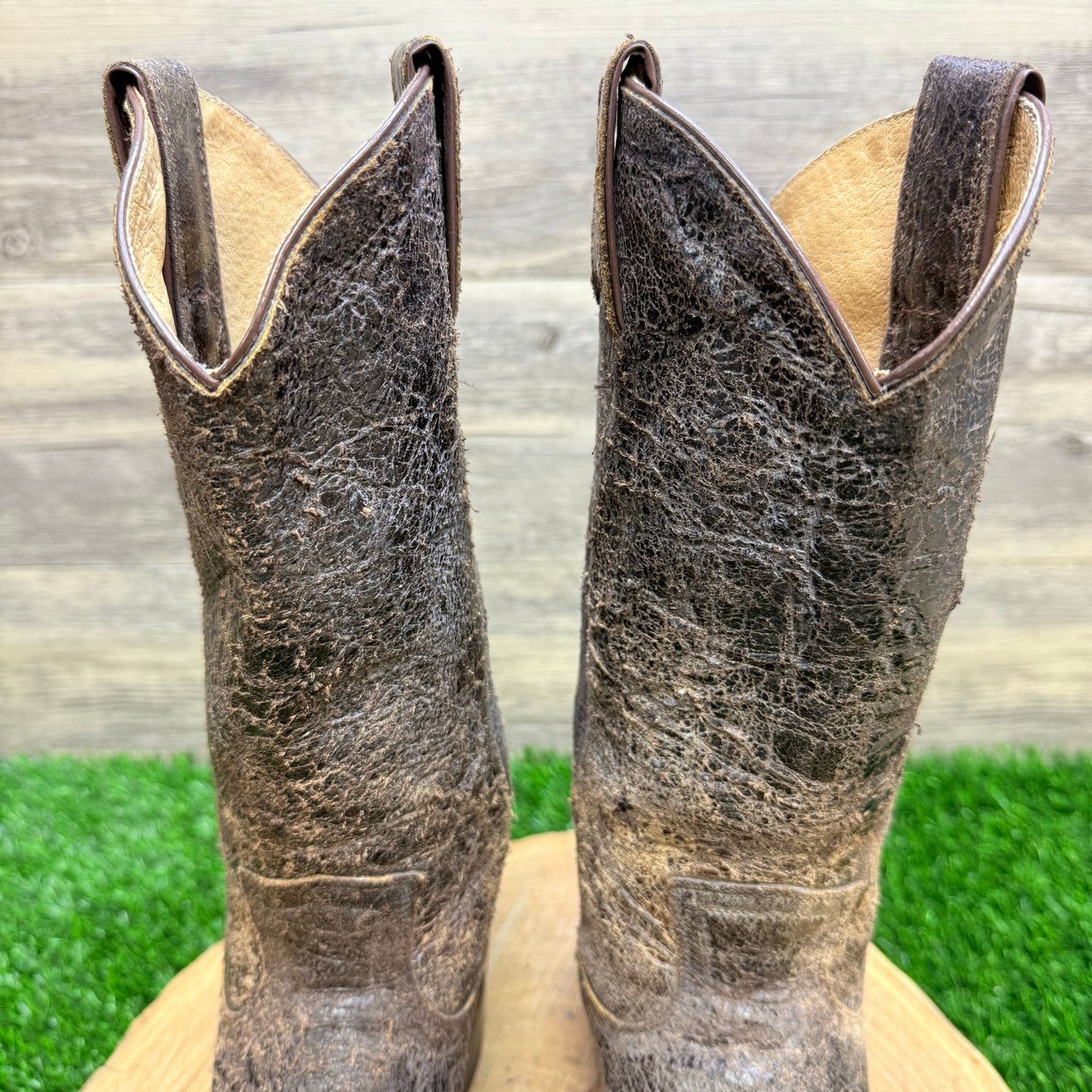 Frye Women - Size 6.5B - Distressed Brown Cowboy Boots 77704