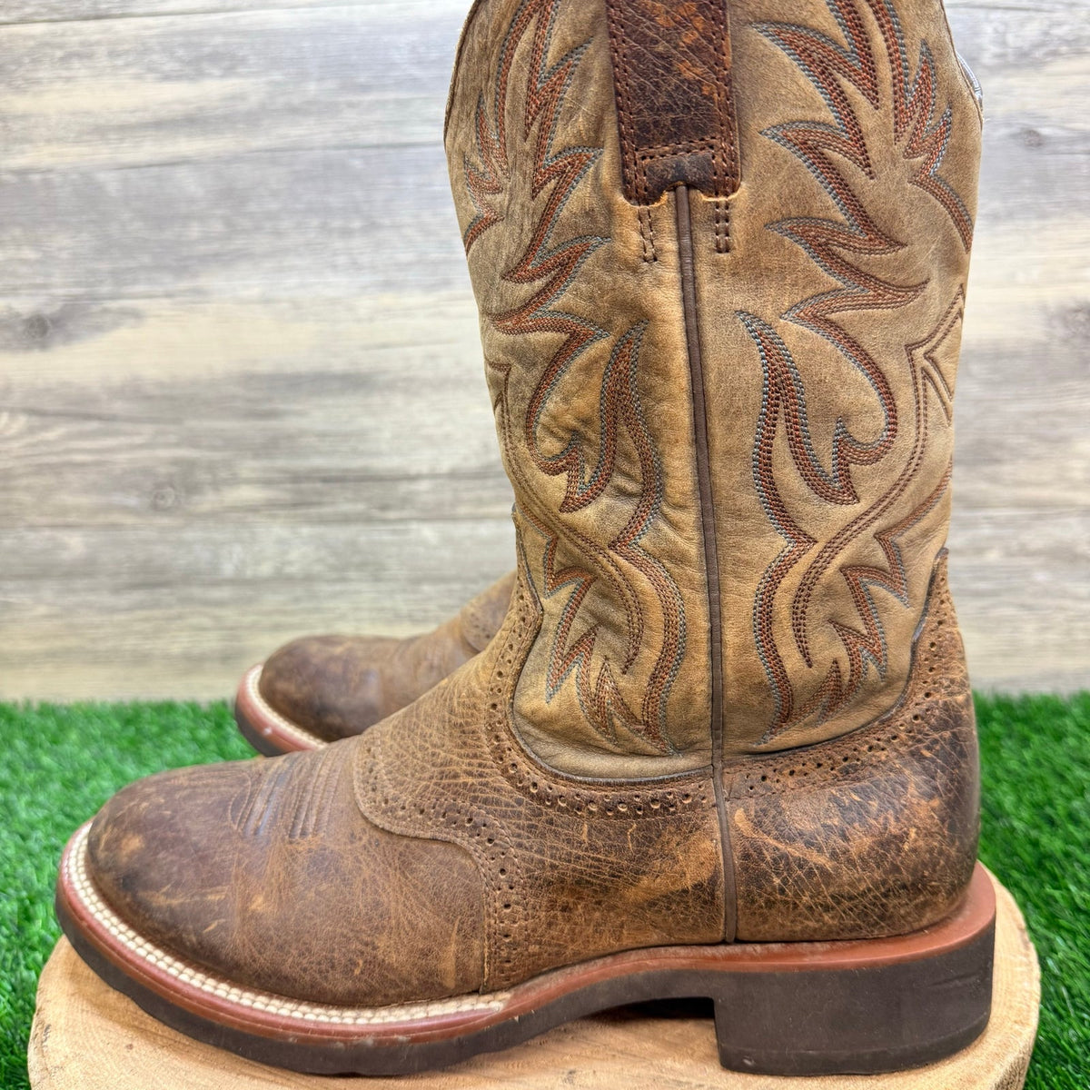 Ariat Men - Size 9.5D - Brown Heritage Crepe Western Cowboy Boots 10002559