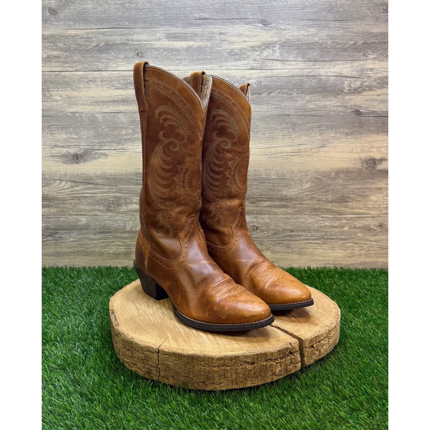Ariat Women - Size 8B - Tan Scroll Western Cowboy Boots Style 10010971