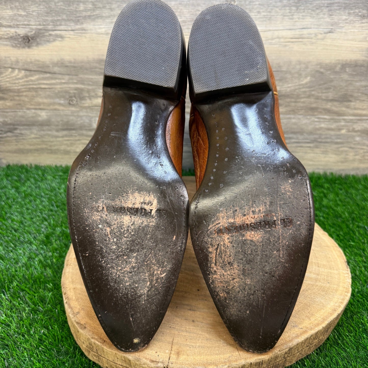 El Presidente Men - Size 13.5D - Bronze Gold Collection Western Cowboy Boots