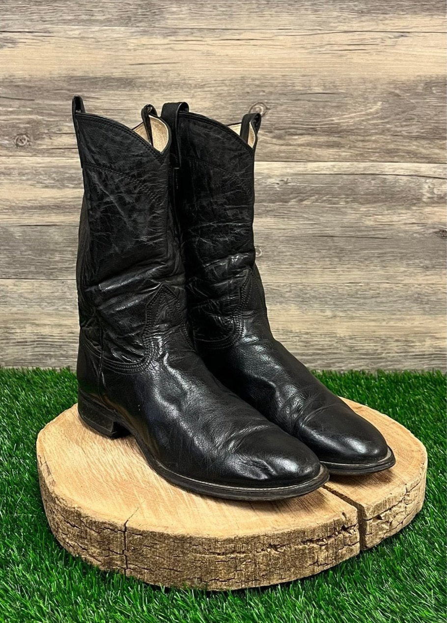 Nocona Women - Size 9.5B - Vintage Black Roper Cowboy Boots Style 111