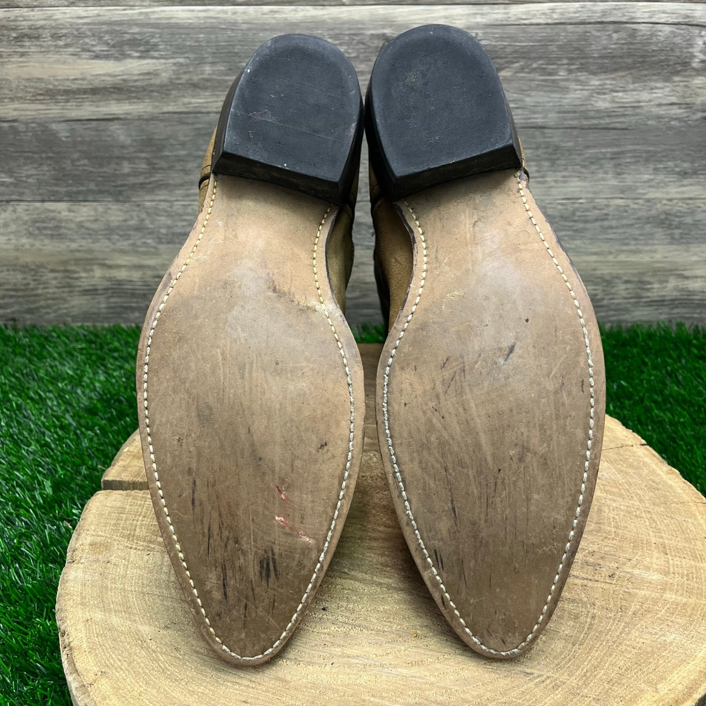 Laredo Men - Size 10.5D - Vintage Tan/Brown Suede Cowboy Boots Style 2413