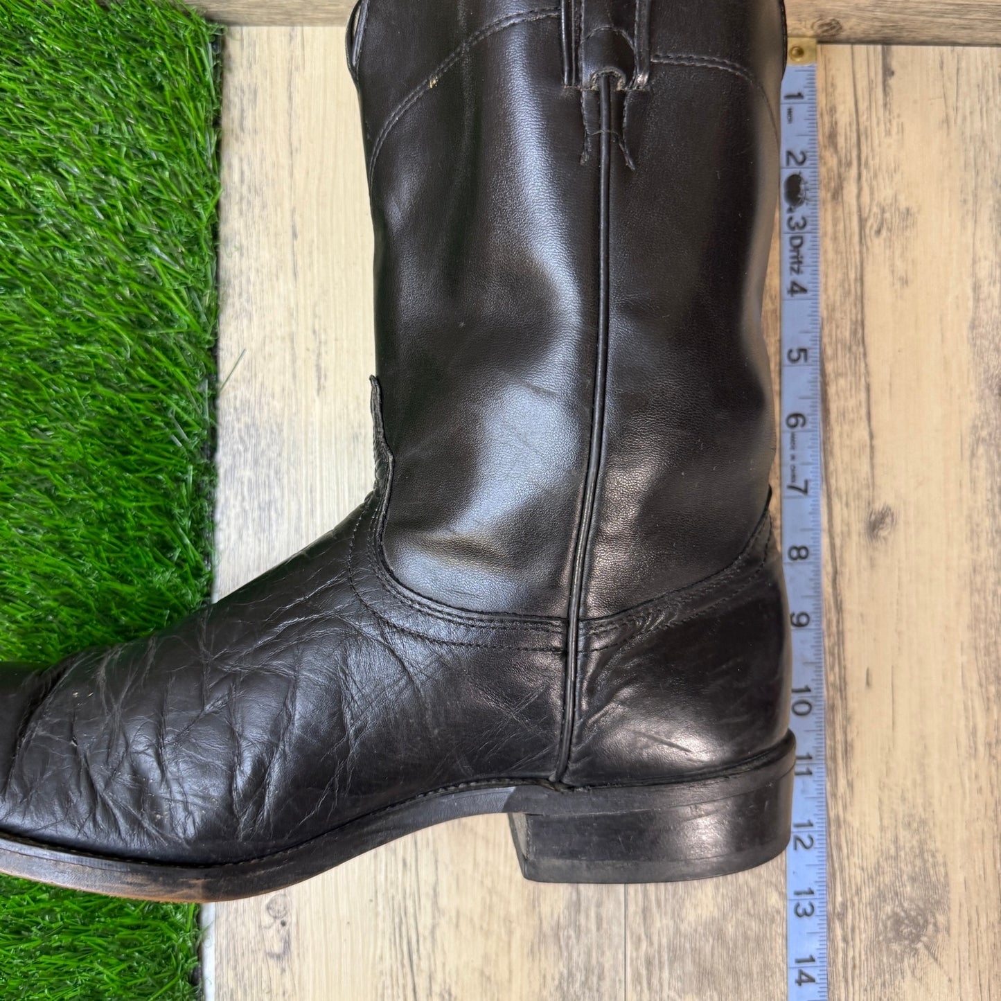 Laredo Men - Size 9.5EE - Vintage Black Roper Western Cowboy Boots Style 7902