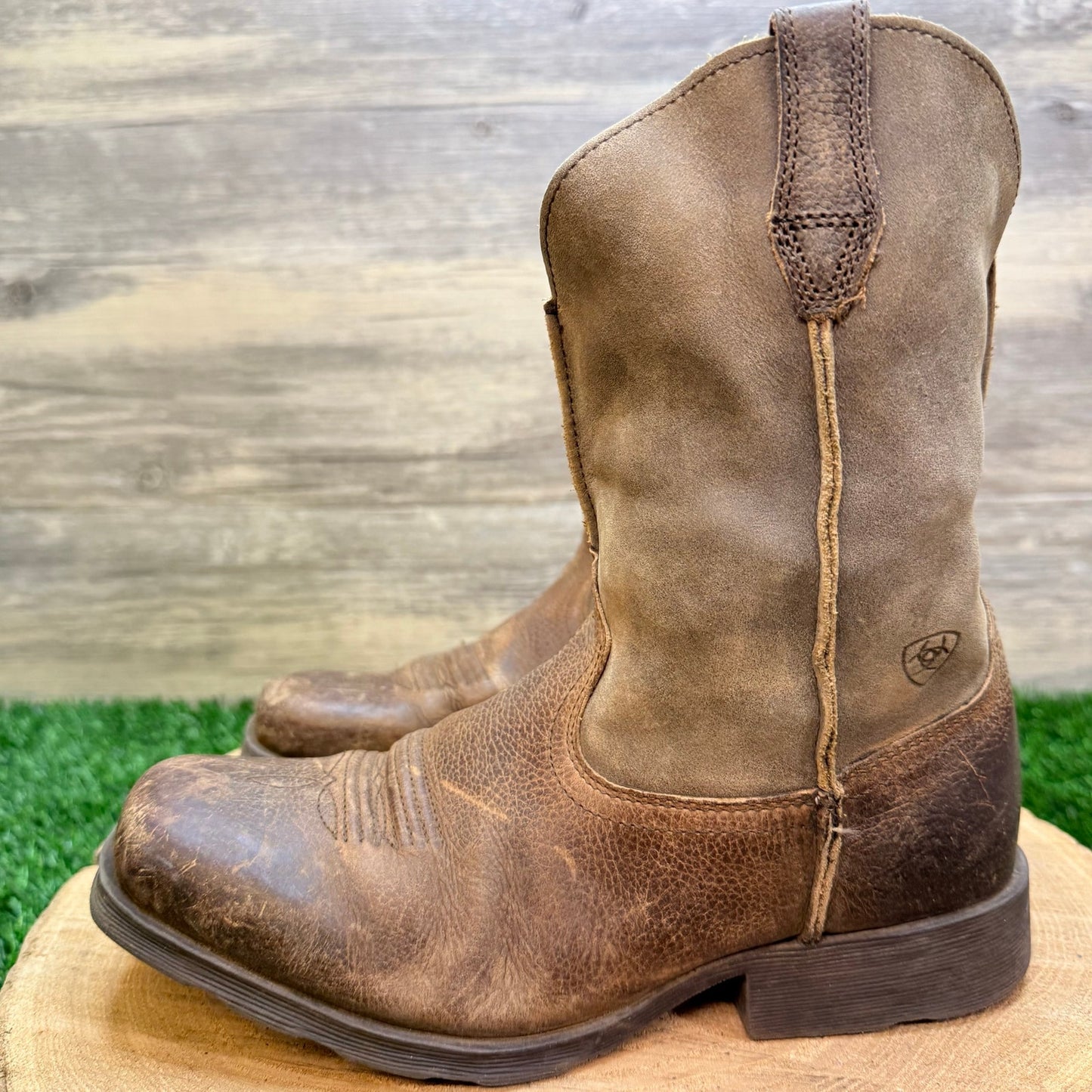 Ariat Youth - Size 4.5 - Brown Wiggle Room Cowboy Boots 10007602