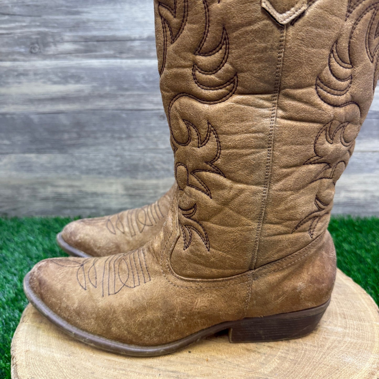 Rodeo Ropers Women - Size 9.5 - Brown Faux Leather Style 133159