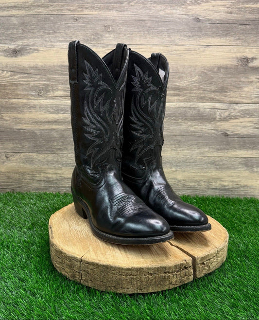 Unknown Men - Size 8.5EW - Black Cowboy Boots Style 4210