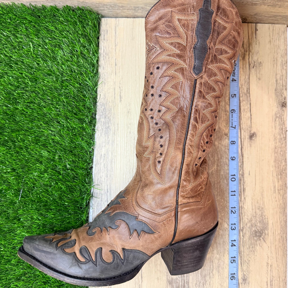 Dan Post Women - Size 8.5M - Brown / Black Wynona Cowboy Boots DP3278