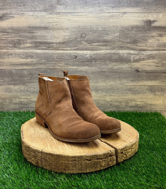 Korks Women - Size 7.5M - Tan Suede Ankle Boots Style CBFF19