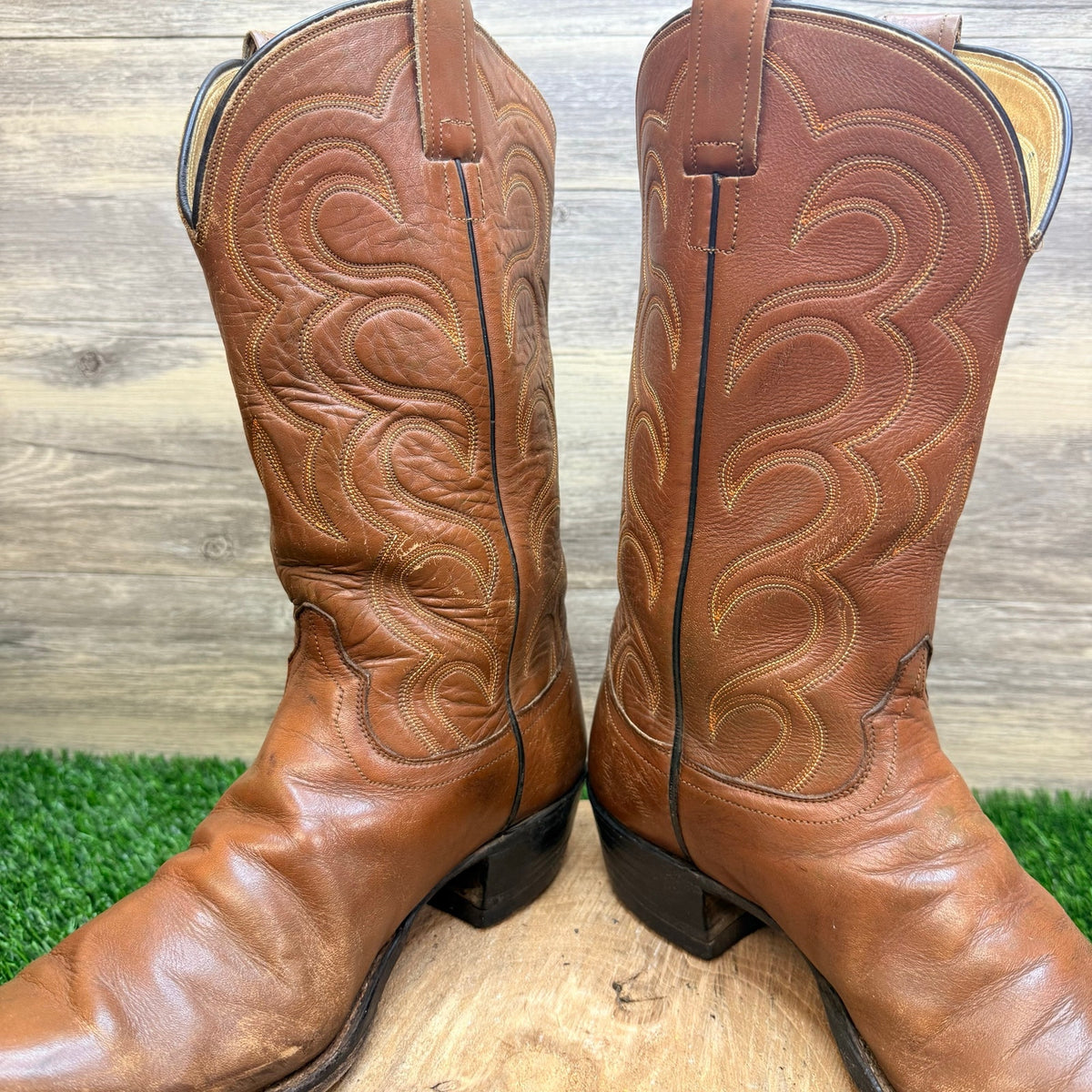 Unknown Men - Size 9D - Vintage Brown Western Cowboy Boots 78212