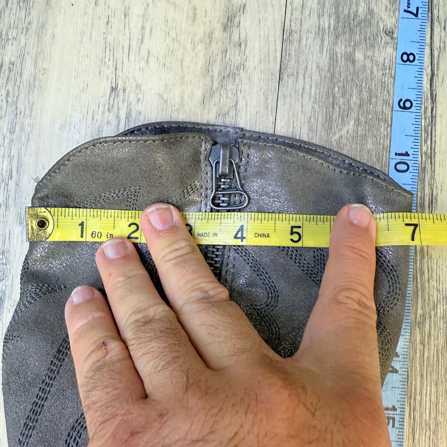 Rampage Women - Size 7.5 - Metallic Faux Leather Tall Cowboy Boots Telula