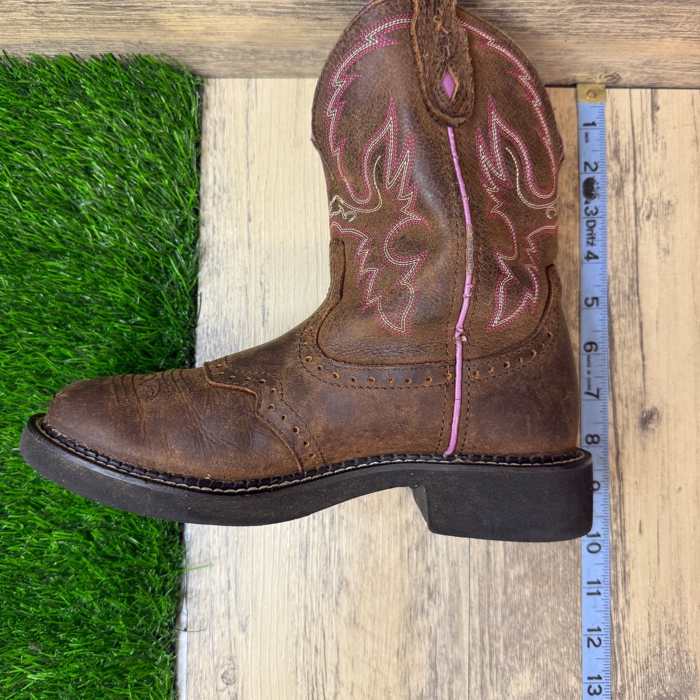 Justin Gypsy Women - Size 7.5B - Brown/Pink Cowboy Boots Style L9903