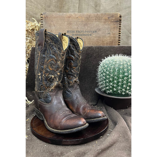 Laredo Men - Size 9D - Vintage Brown Cowboy Boots Style 13820