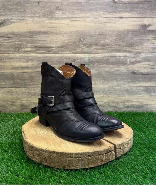 Nine West Women - Size 9M - Black Harness Ankle Boots Style 0913