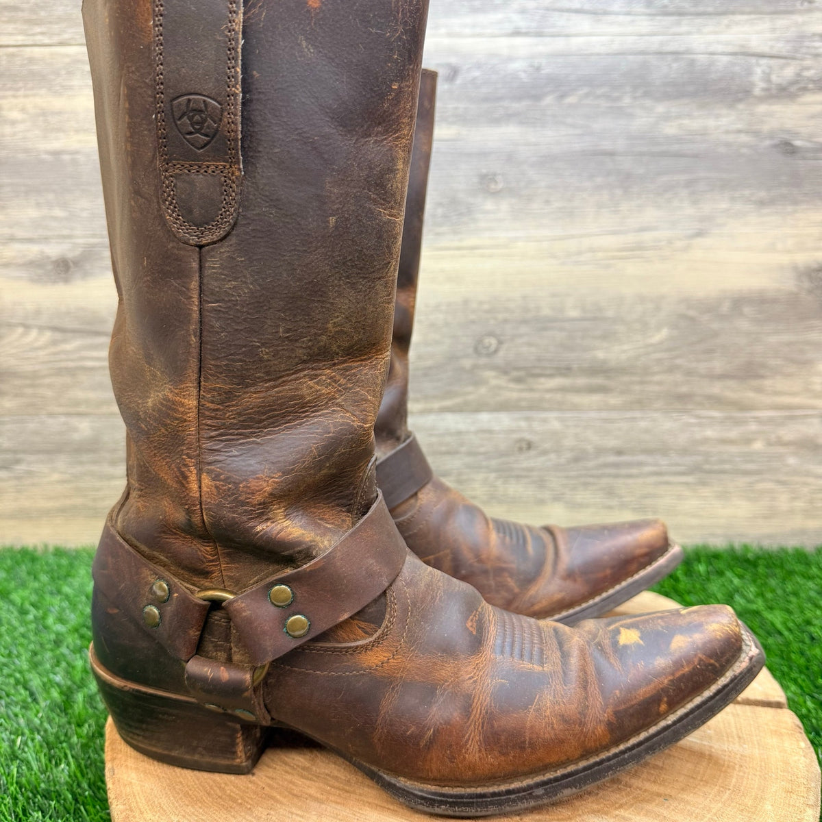 Ariat Women - Size 8.5B - Brown Harness Western Cowboy Boots 10010260