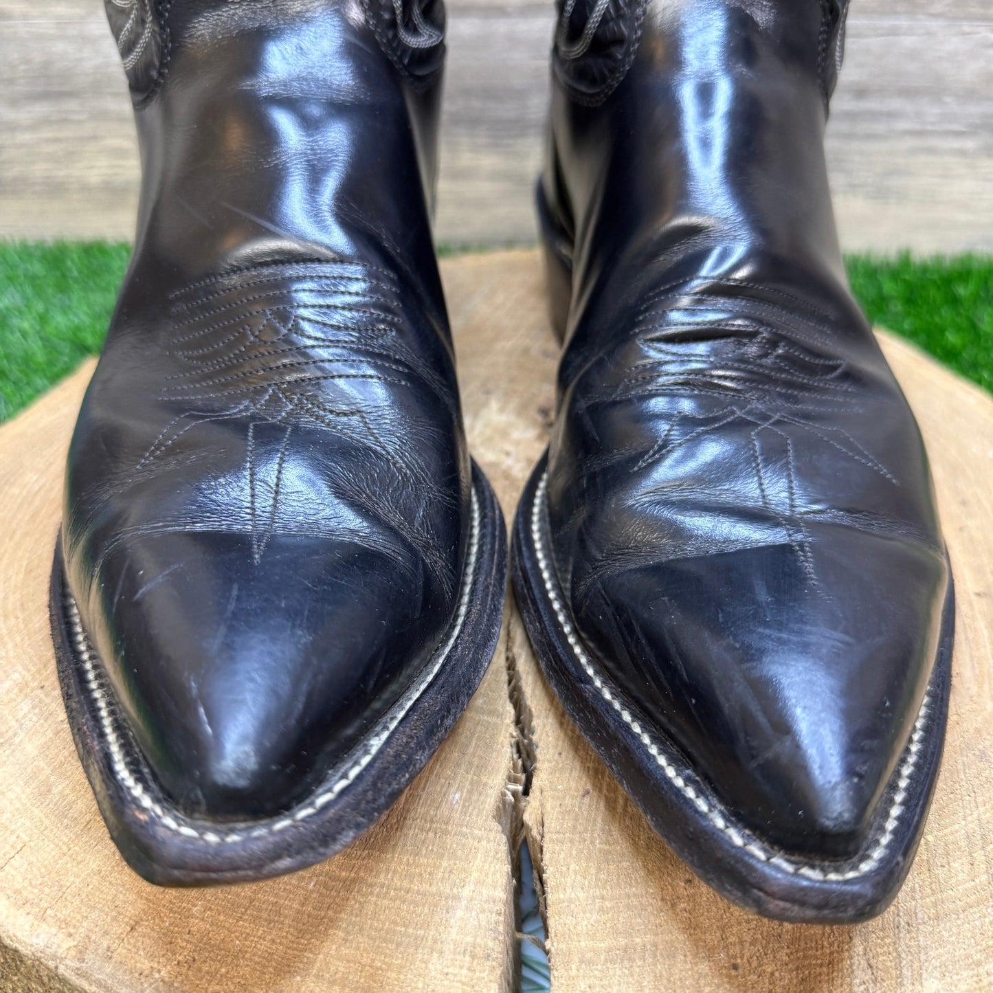 Justin Men - Size 11D - Black Western Cowboy Boots Style M9416