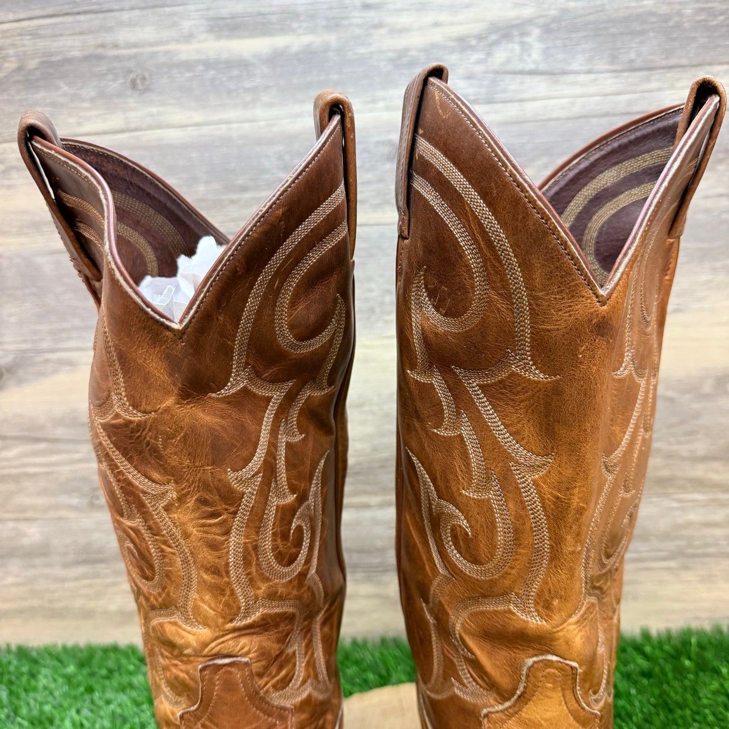 Tony Lama Men - Size 8.5D - Tan Western Cowboy Boots C7830