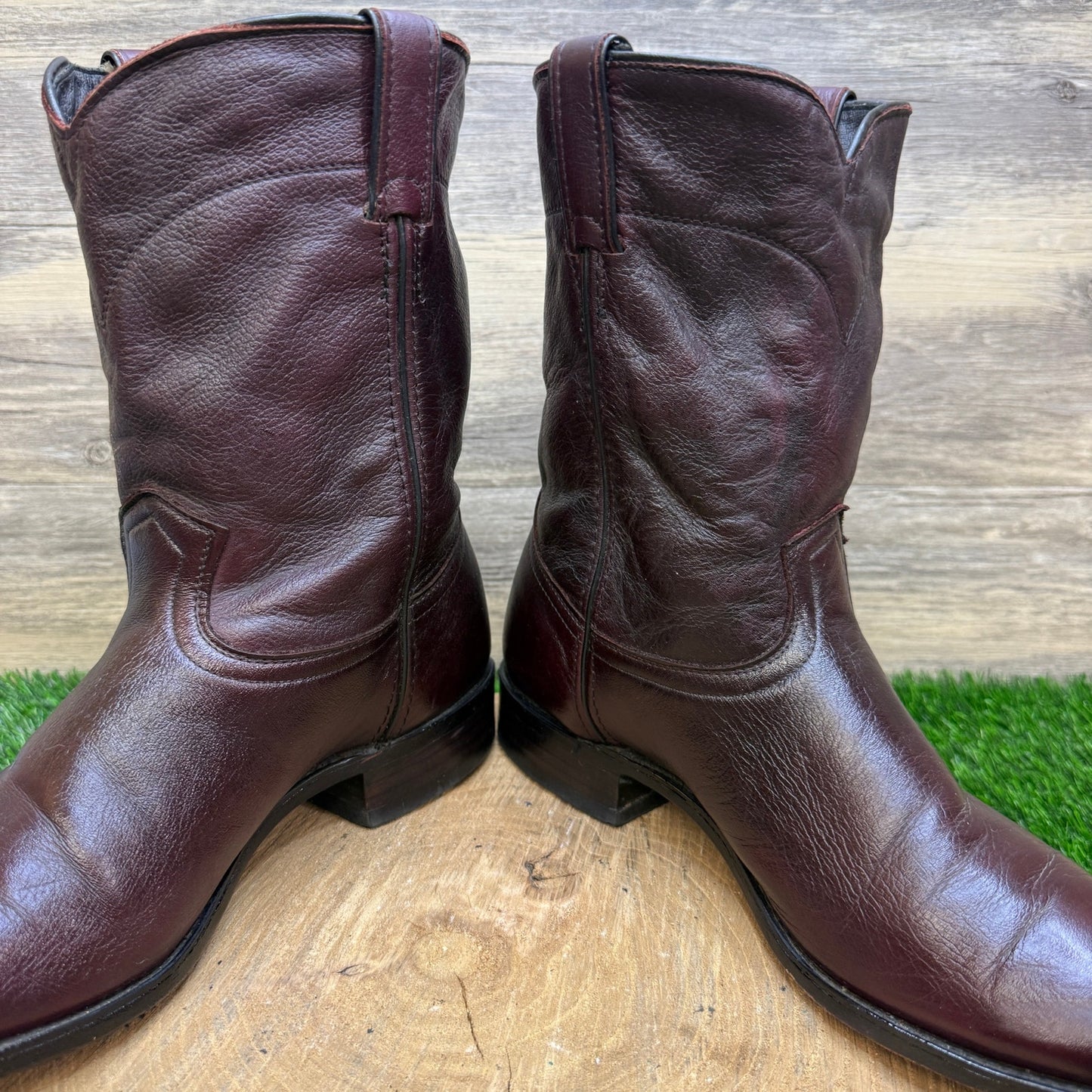 J. Chisholm Men - Size 11D - Burgundy Roper Western Cowboy Boots Style J2513