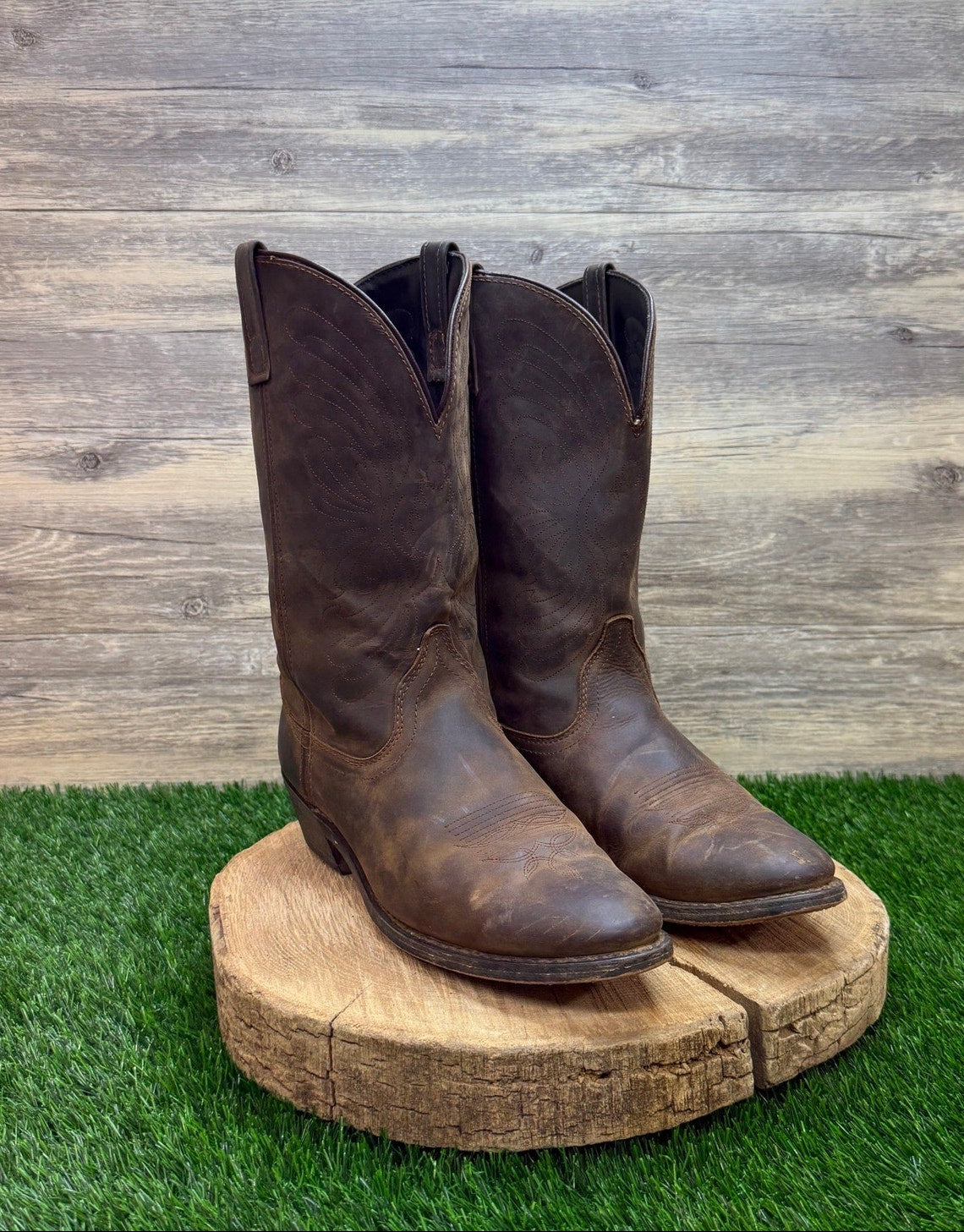 Masterson Women - Size 12M - Brown Embroidered Leather Cowboy Boots Style RB7440
