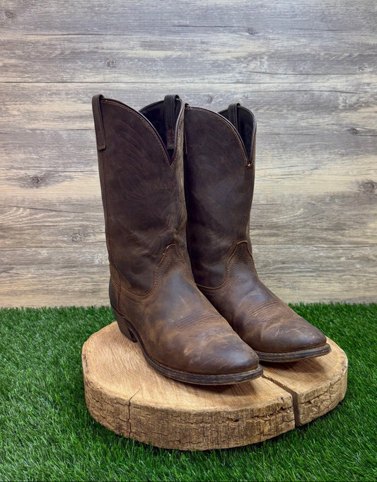 Masterson Women - Size 12M - Brown Embroidered Leather Cowboy Boots Style RB7440