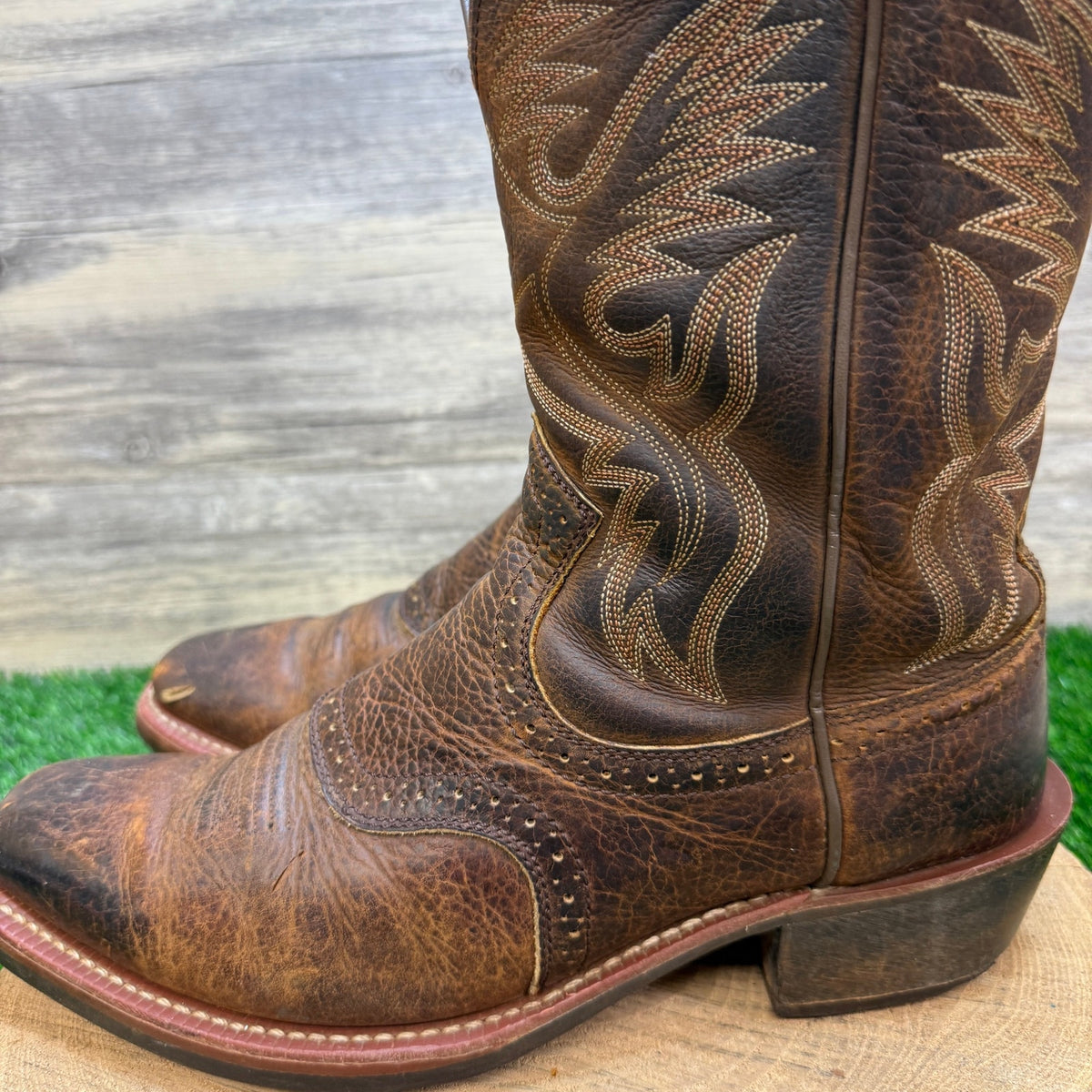 Ariat Men - Size 10.5EE - Brown Rough Stock Square Toe Cowboy Boots 10002227