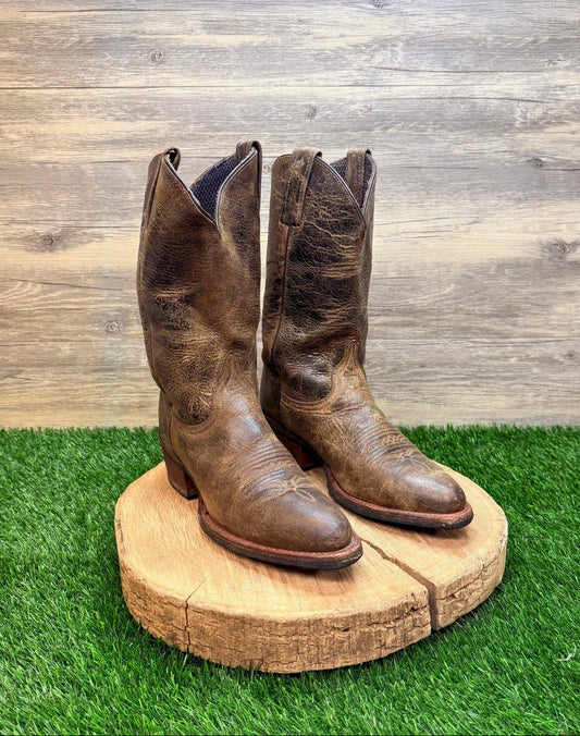 Code West Women - Size 8M - Distressed Brown Western Cowboy Boots CW5292