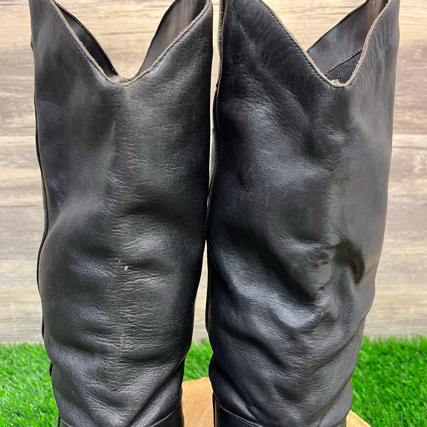 Unknown Women - Size 9B - Black Toe Plate Soft Leather Cowboy Boots Style 334