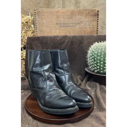 Masterson Men - Size 10.5D - Black Zipper Cowboy Boots Style RB1584