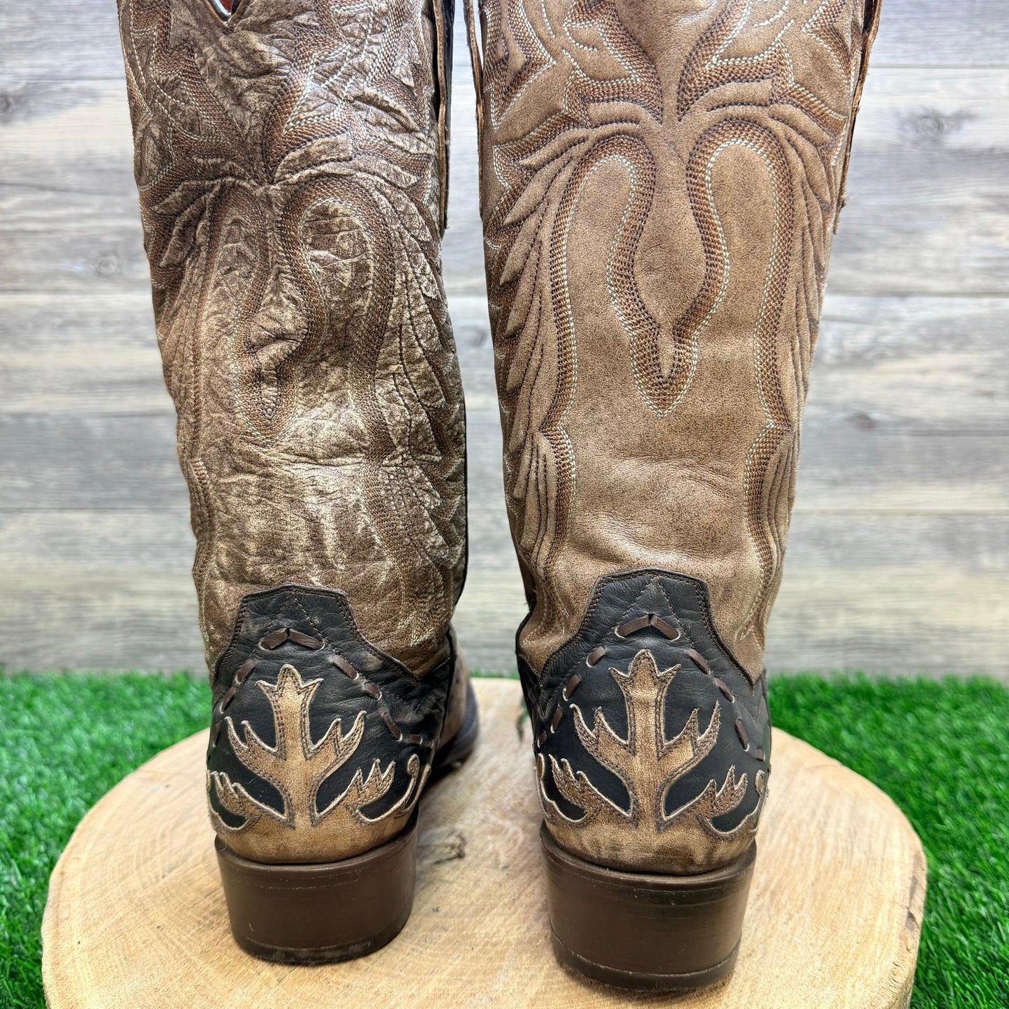 Dan Post Men - Size 7.5D - Black/Brown Lucky Break Cowboy Boots DP2249
