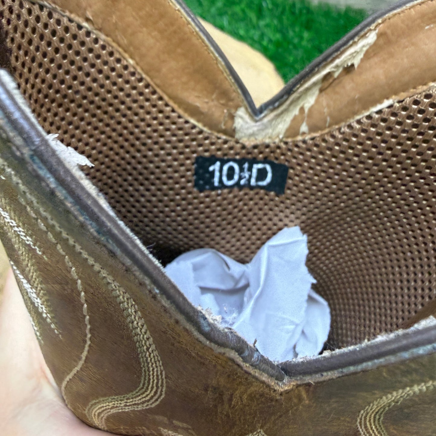 Ariat Men - Size 10.5D - Two Tone Brown Bullhide Cowboy Boots Style 10016366