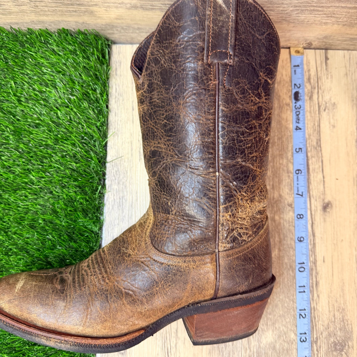 Code West Women - Size 8M - Distressed Brown Western Cowboy Boots CW5292