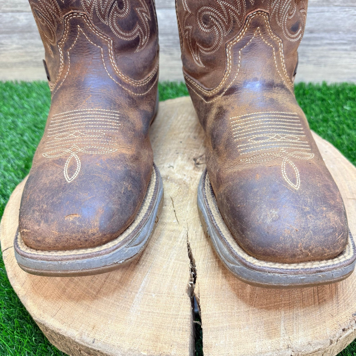 Tony Lama Men - Size 10EE - Brown Waterproof Work Square Toe Boots RR3353