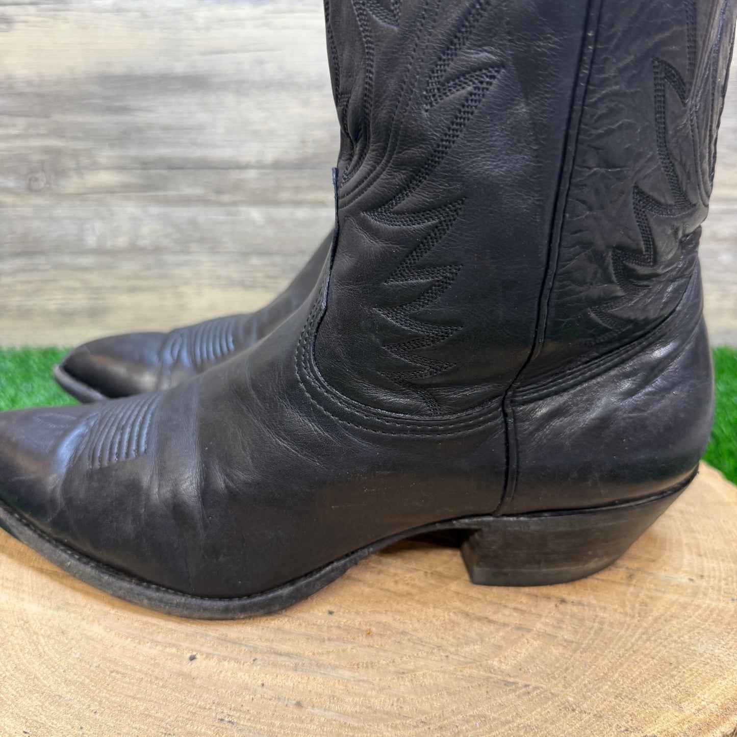 Unknown Men - Size 10EE - Black Western Cowboy Boots Style 39334