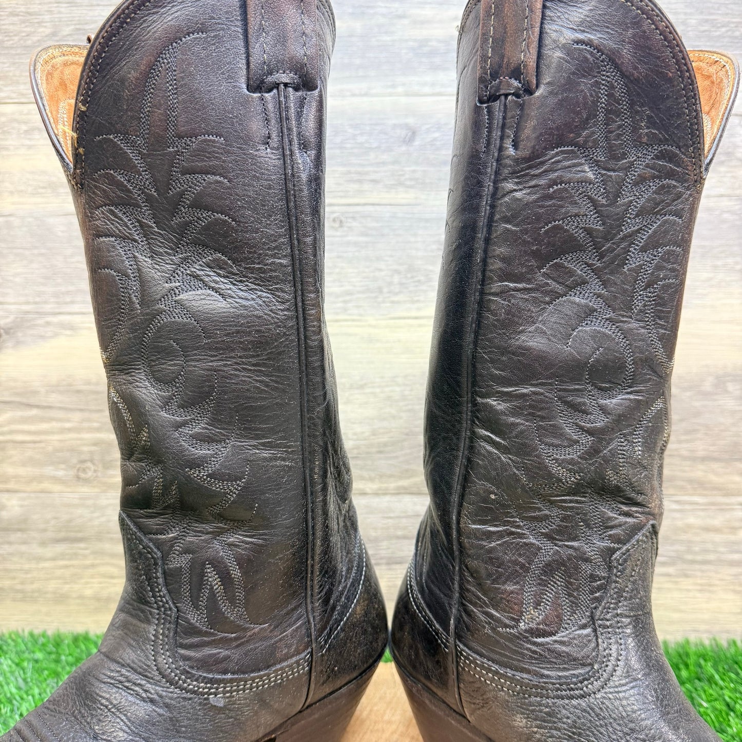 Nocona Men - Size 7.5D - Non Original Black Western Cowboy Boots 3806B