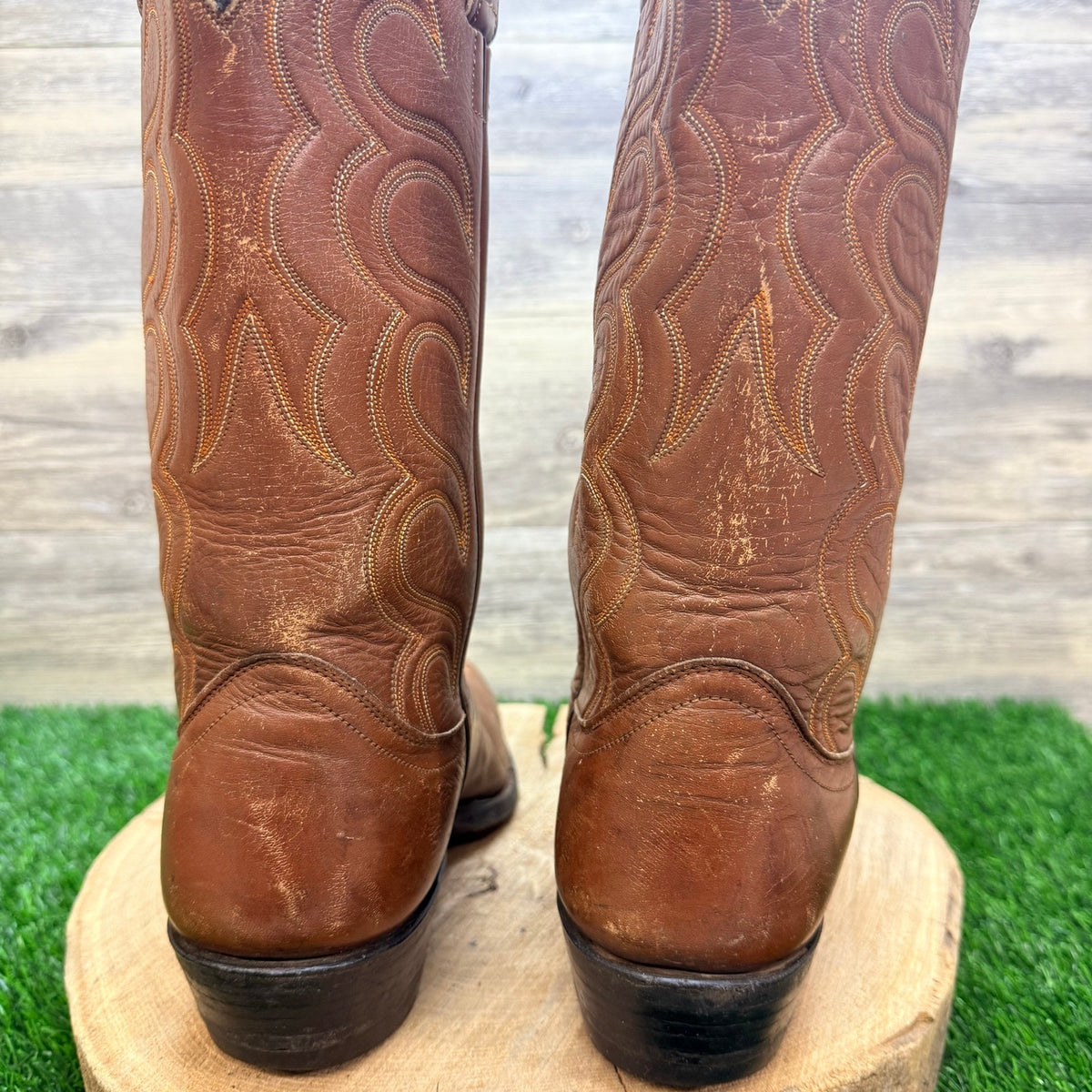 Unknown Men - Size 9D - Vintage Brown Western Cowboy Boots 78212