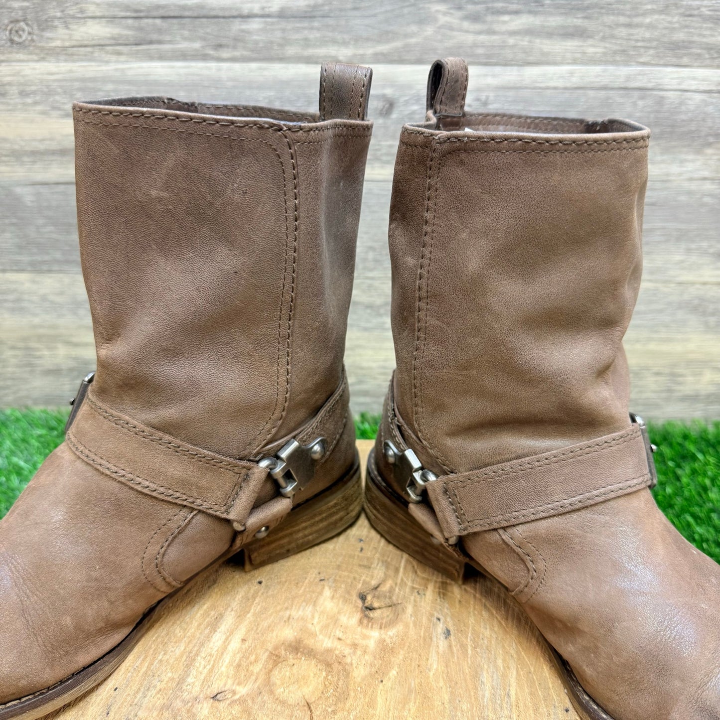 Gianni Bini Women - Size 7 - Brown Strappy Ankle Boots