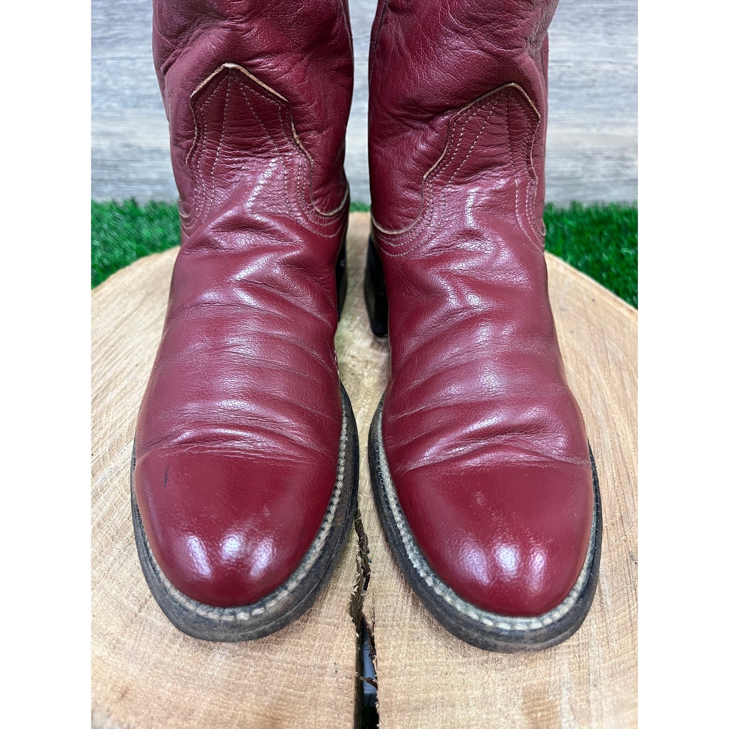 Nocona Women - Size 5.5B - Vintage Red Roper Cowboy Boots Style 5075