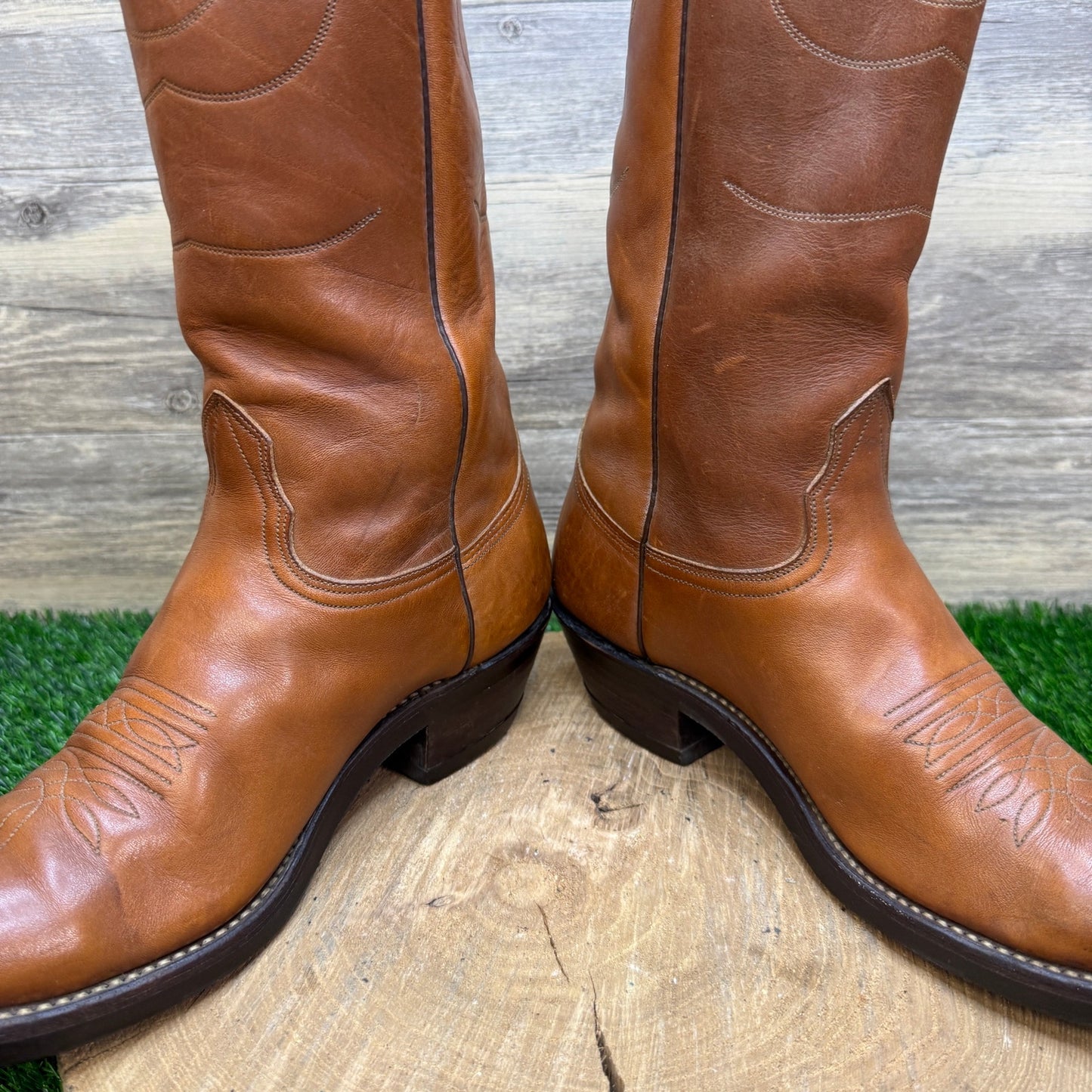 Nocona Men - Size 10D - Vintage Brown Western Cowboy Boots Style 3420C